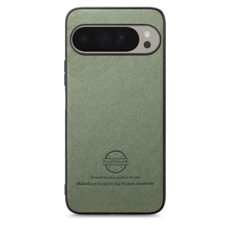 For Google Pixel 9 Pro XL Twill Fabric Leather Skin Back Phone Case