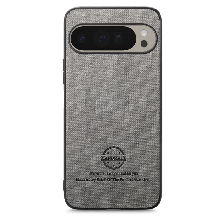 For Google Pixel 9 Pro XL Twill Fabric Leather Skin Back Phone Case