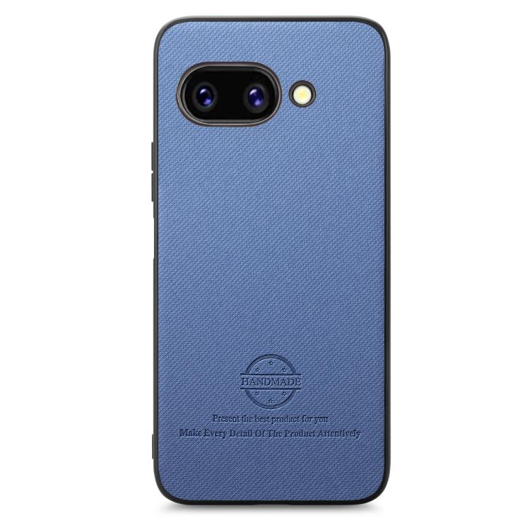 For Google Pixel 9a Twill Fabric Leather Skin Back Phone Case