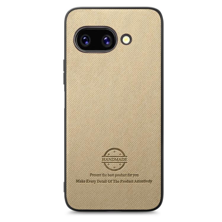 For Google Pixel 9a Twill Fabric Leather Skin Back Phone Case