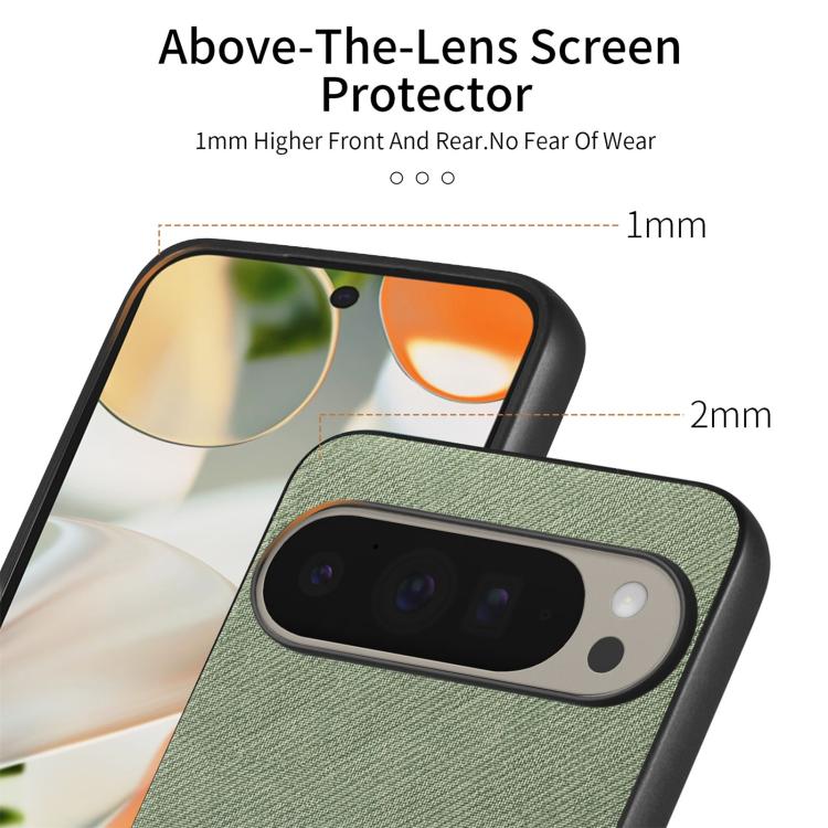 For Google Pixel 10 / 10 Pro Twill Fabric Leather Skin Back Phone Case