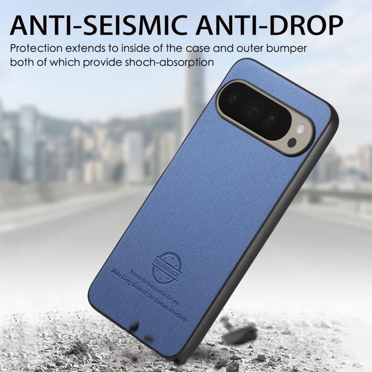 For Google Pixel 10 Pro XL Twill Fabric Leather Skin Back Phone Case
