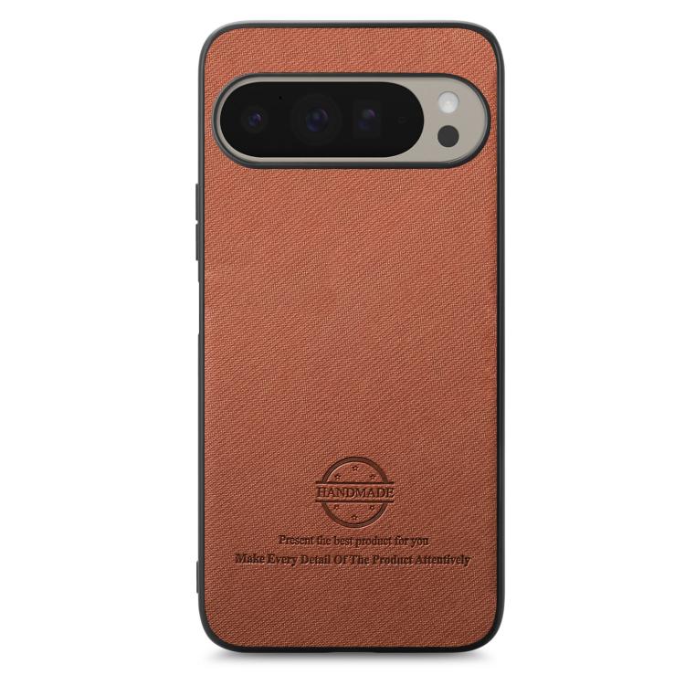 For Google Pixel 10 Pro XL Twill Fabric Leather Skin Back Phone Case