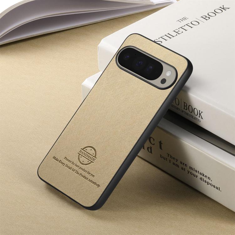 For Google Pixel 10 Pro XL Twill Fabric Leather Skin Back Phone Case