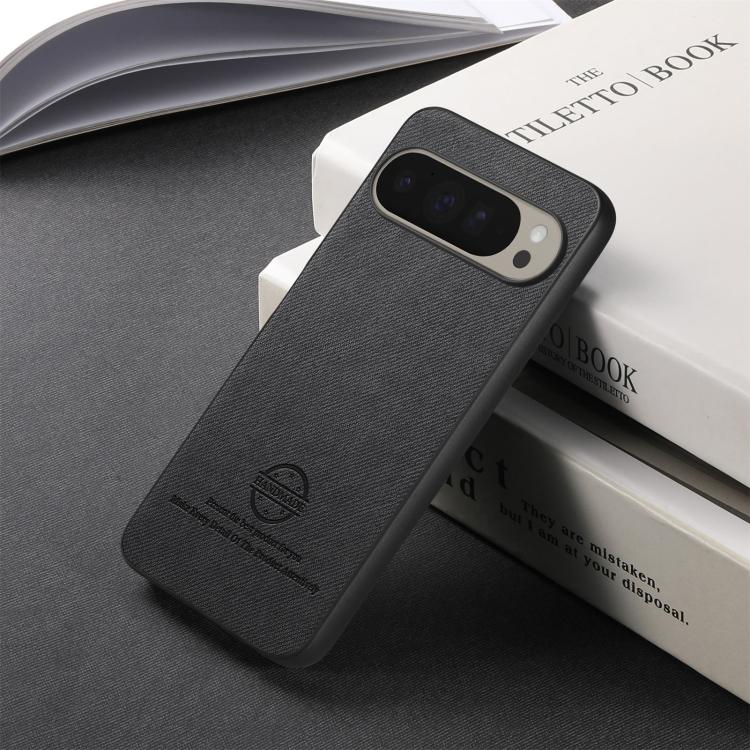 For Google Pixel 10 Pro XL Twill Fabric Leather Skin Back Phone Case