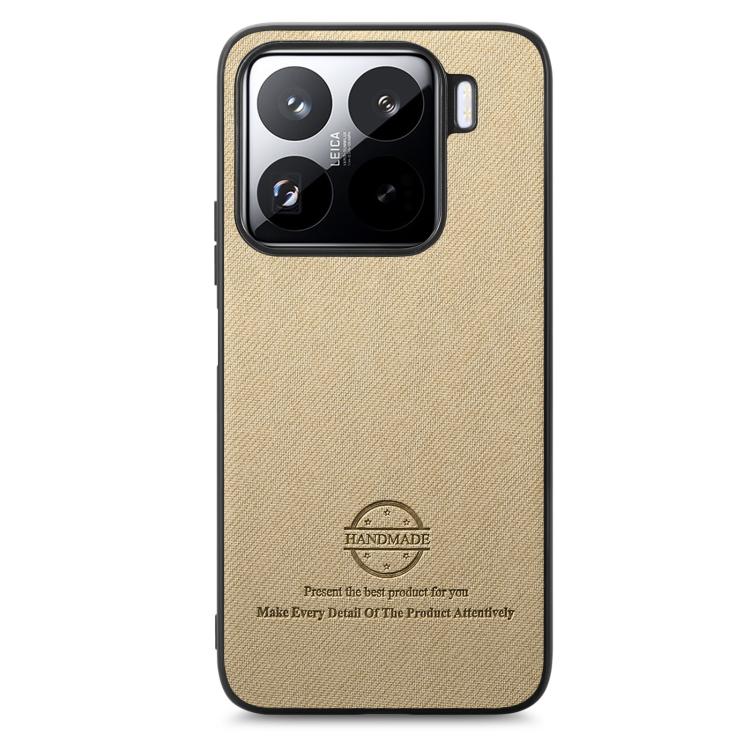 For Xiaomi 15 Twill Fabric Leather Skin Back Phone Case