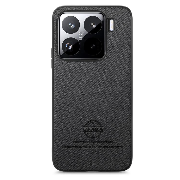 For Xiaomi 15 Twill Fabric Leather Skin Back Phone Case