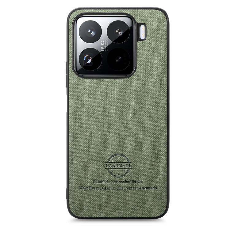 For Xiaomi 15 Pro Twill Fabric Leather Skin Back Phone Case