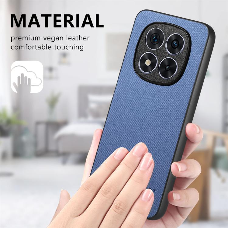 For Redmi 14C Twill Fabric Leather Skin Back Phone Case