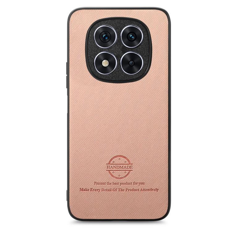 For Redmi 14C Twill Fabric Leather Skin Back Phone Case