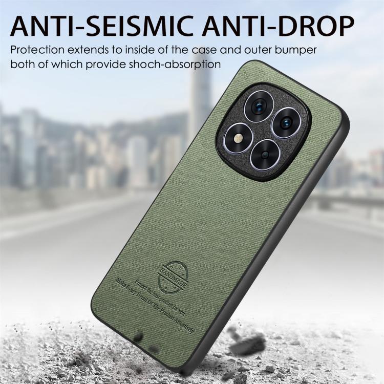 For Redmi 14C Twill Fabric Leather Skin Back Phone Case