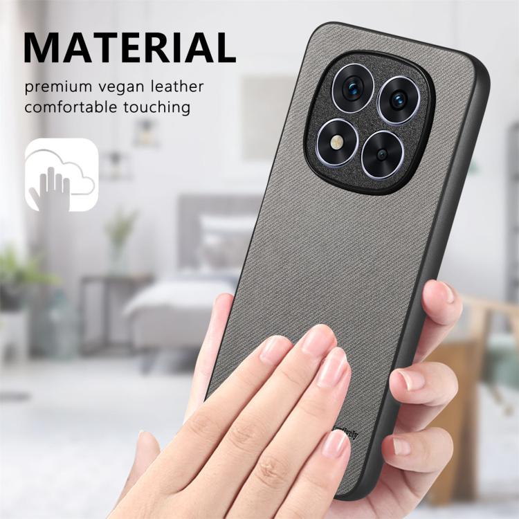 For Redmi 14C Twill Fabric Leather Skin Back Phone Case