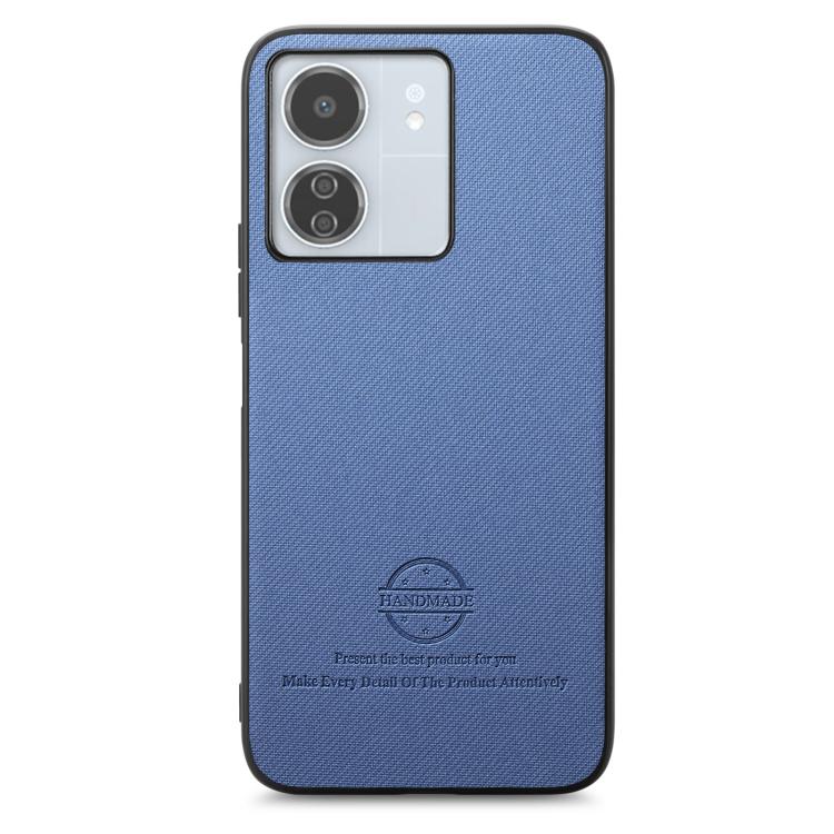 For Redmi 13C Twill Fabric Leather Skin Back Phone Case