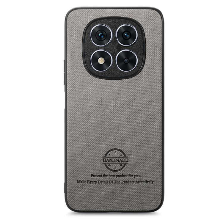 For Redmi Note 14 Pro 5G Twill Fabric Leather Skin Back Phone Case