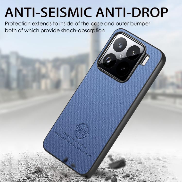 For Redmi Turbo 4 Twill Fabric Leather Skin Back Phone Case