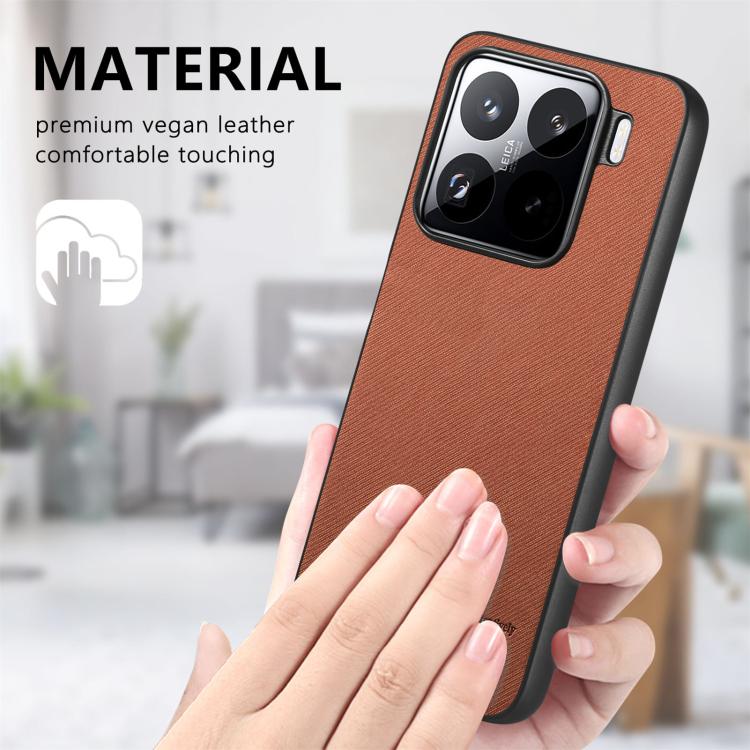 For Redmi Turbo 4 Twill Fabric Leather Skin Back Phone Case