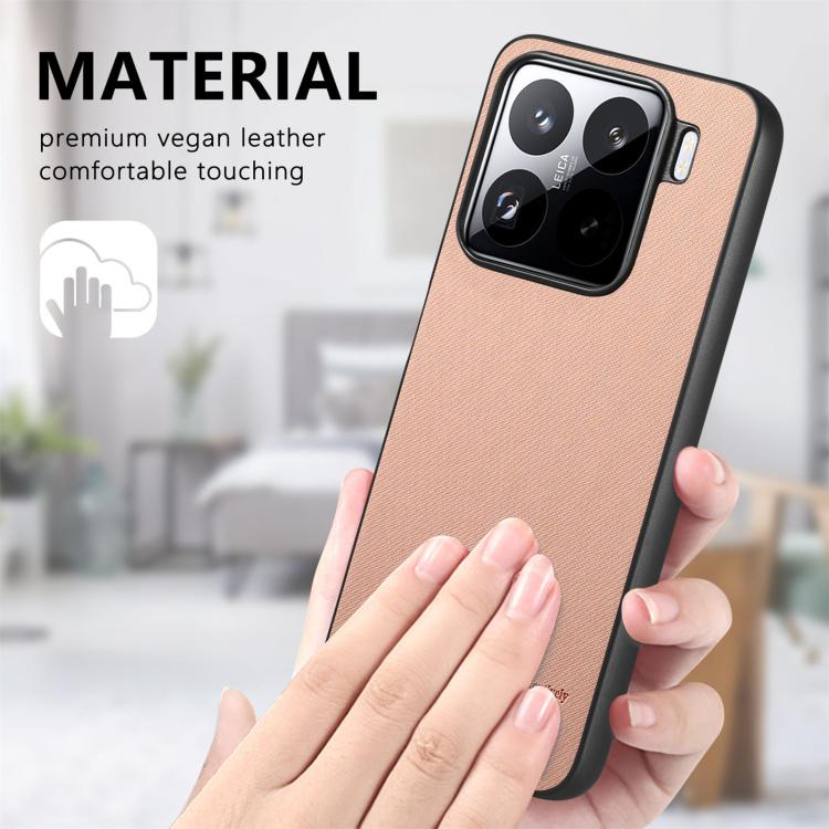 For Redmi Turbo 4 Twill Fabric Leather Skin Back Phone Case
