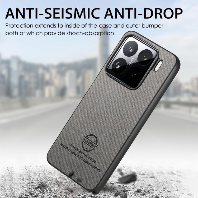 For Redmi Turbo 4 Twill Fabric Leather Skin Back Phone Case