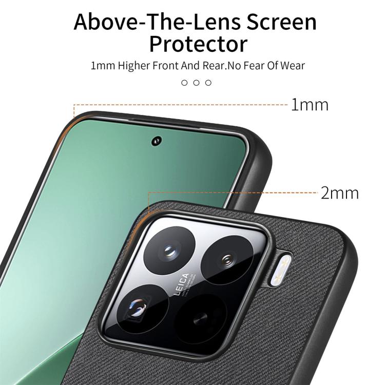 For Redmi Turbo 4 Twill Fabric Leather Skin Back Phone Case
