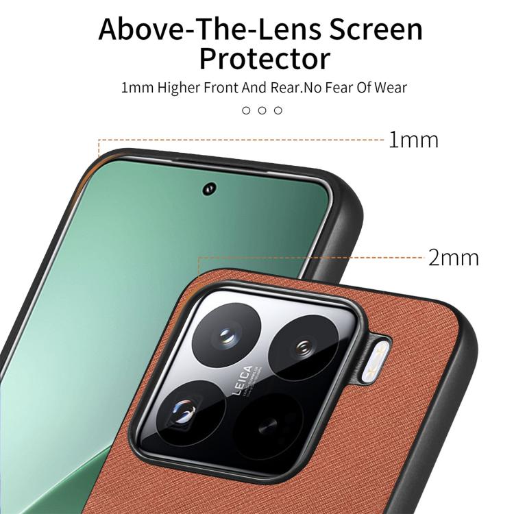 For Xiaomi Poco X7 Pro Twill Fabric Leather Skin Back Phone Case