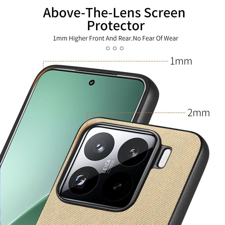 For Xiaomi Poco X7 Pro Twill Fabric Leather Skin Back Phone Case