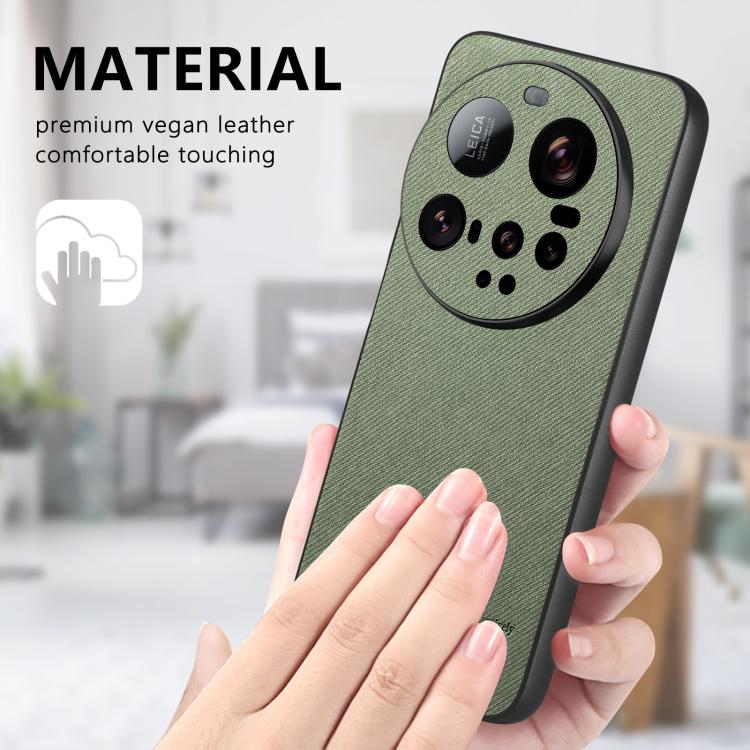 For Xiaomi 15 Ultra Twill Fabric Leather Skin Back Phone Case