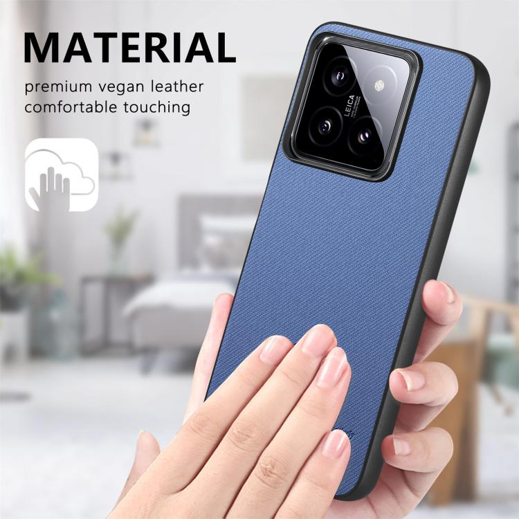 For Xiaomi 14T Twill Fabric Leather Skin Back Phone Case