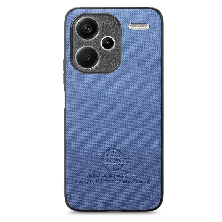 For Redmi Note 13 Pro+ Twill Fabric Leather Skin Back Phone Case