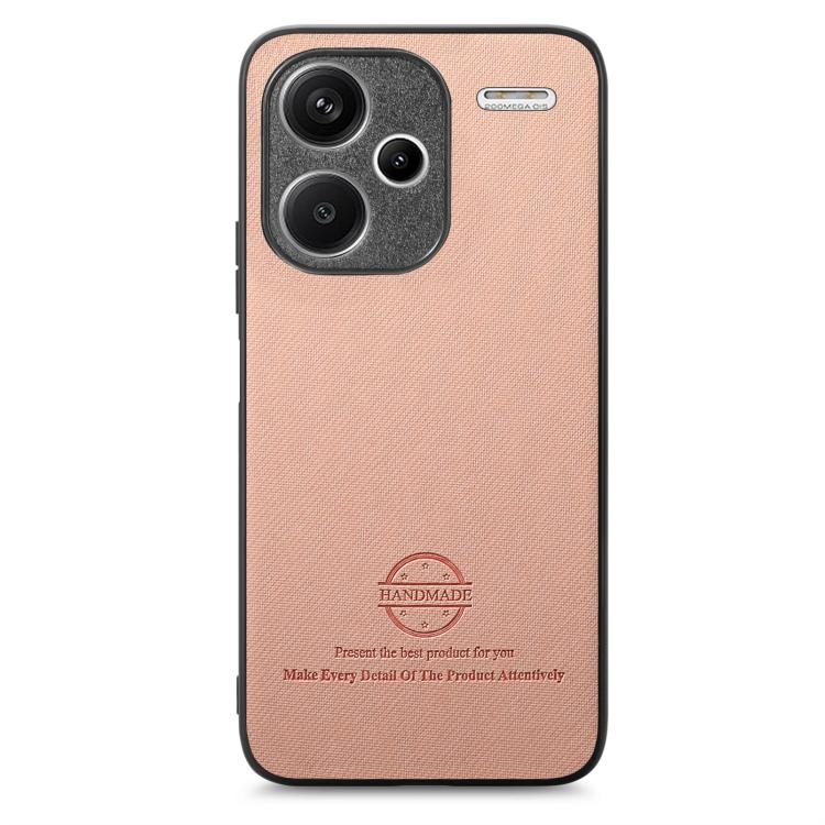 For Redmi Note 13 Pro+ Twill Fabric Leather Skin Back Phone Case