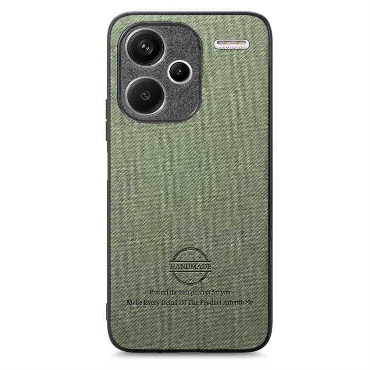 For Redmi Note 13 Pro+ Twill Fabric Leather Skin Back Phone Case