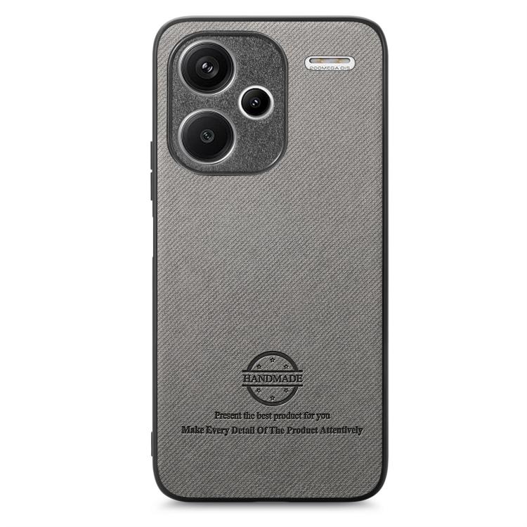 For Redmi Note 13 Pro+ Twill Fabric Leather Skin Back Phone Case