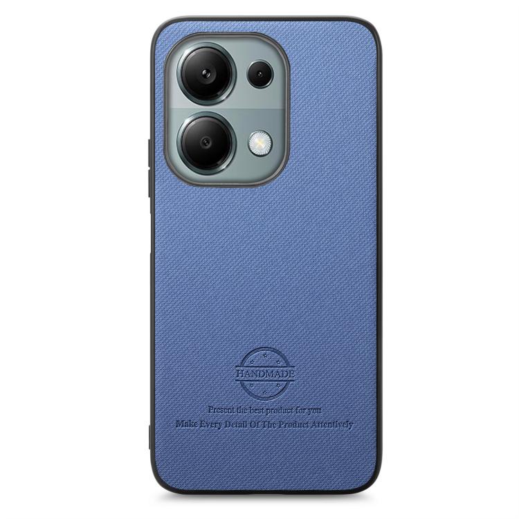 For Redmi Note 13 Pro 4G Twill Fabric Leather Skin Back Phone Case