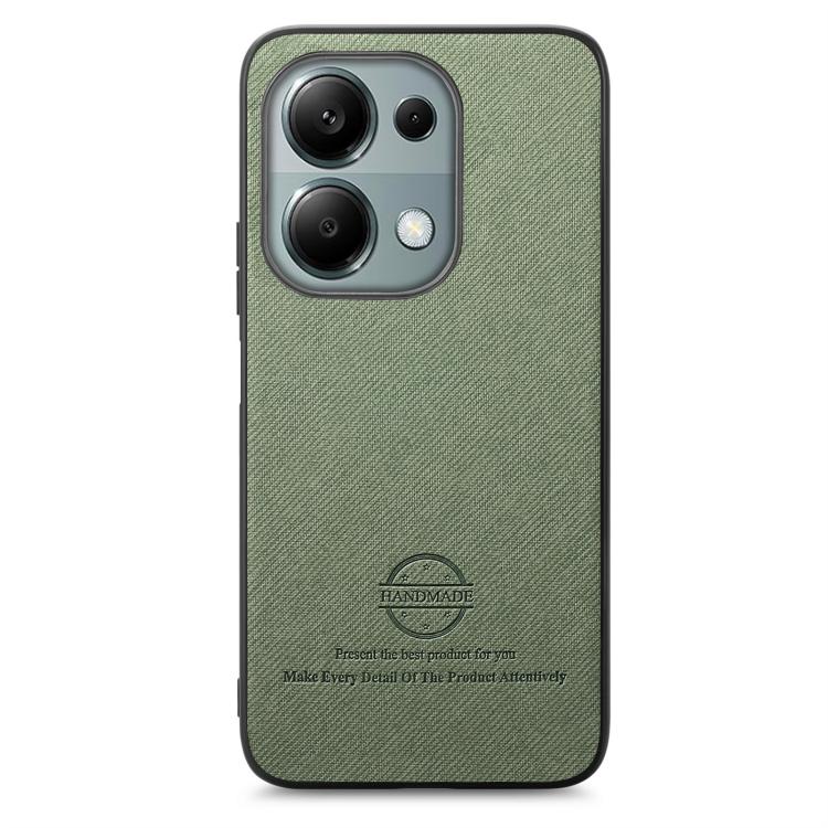 For Redmi Note 13 Pro 4G Twill Fabric Leather Skin Back Phone Case