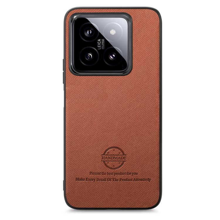 For Xiaomi 13T Twill Fabric Leather Skin Back Phone Case