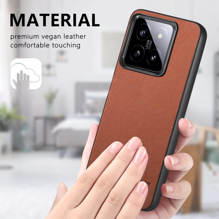 For Xiaomi 13T Twill Fabric Leather Skin Back Phone Case
