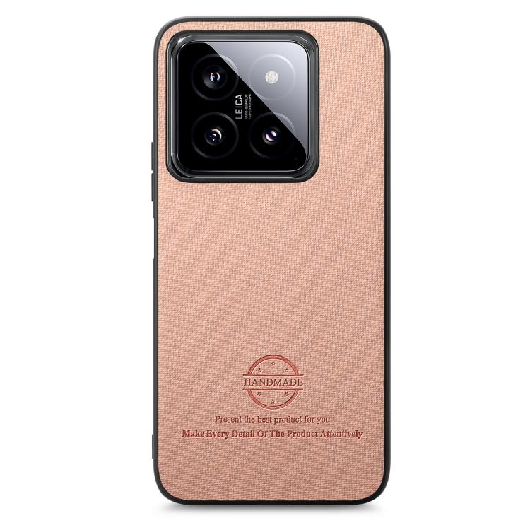For Xiaomi 13T Twill Fabric Leather Skin Back Phone Case