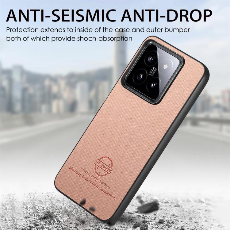 For Xiaomi 13T Twill Fabric Leather Skin Back Phone Case