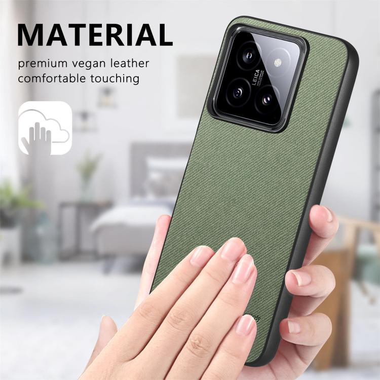 For Xiaomi 13T Twill Fabric Leather Skin Back Phone Case