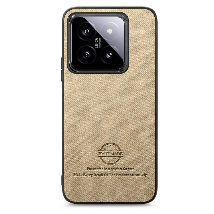 For Xiaomi 13T Twill Fabric Leather Skin Back Phone Case