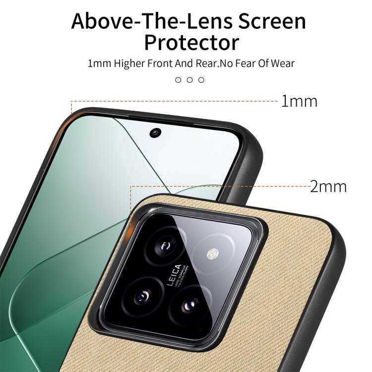 For Xiaomi 13T Twill Fabric Leather Skin Back Phone Case