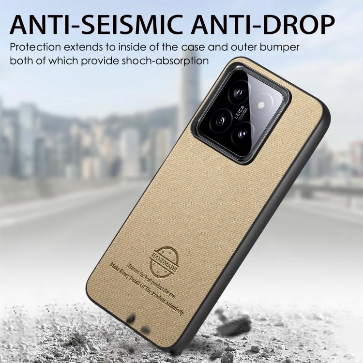 For Xiaomi 13T Twill Fabric Leather Skin Back Phone Case