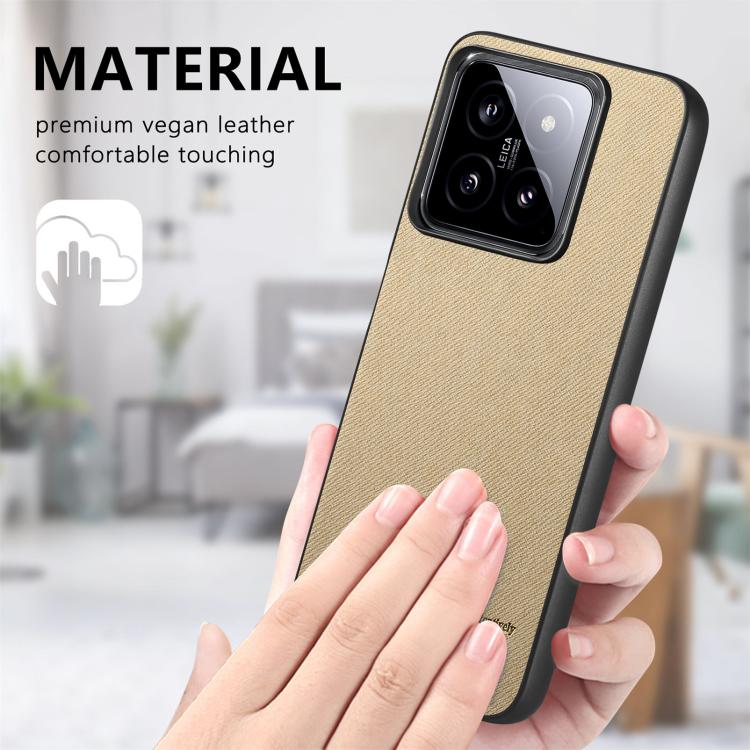 For Xiaomi 13T Twill Fabric Leather Skin Back Phone Case