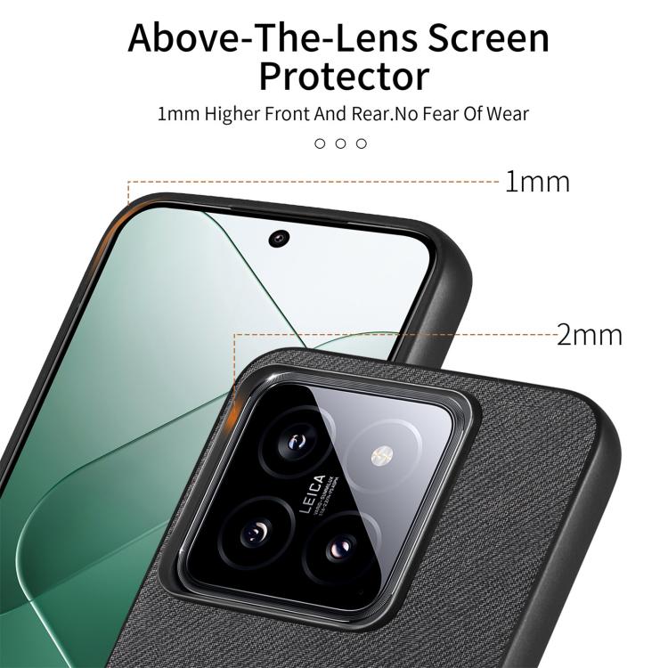 For Xiaomi 13T Twill Fabric Leather Skin Back Phone Case
