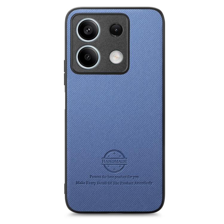 For Redmi Note 13 4G Twill Fabric Leather Skin Back Phone Case