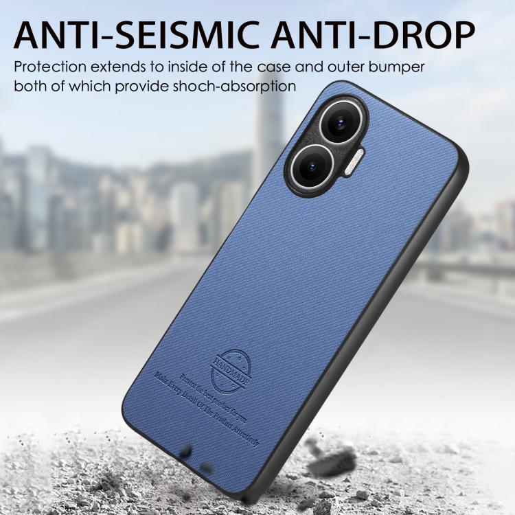 For Redmi Turbo 4 Pro Twill Fabric Leather Skin Back Phone Case