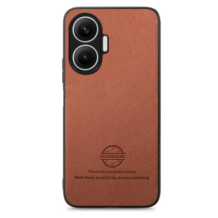For Redmi Turbo 4 Pro Twill Fabric Leather Skin Back Phone Case