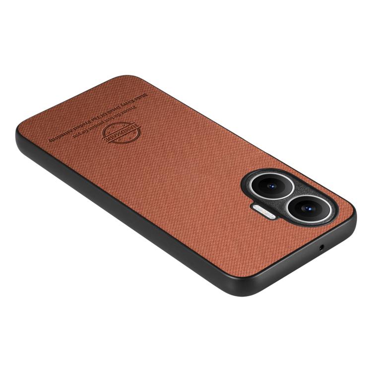 For Redmi Turbo 4 Pro Twill Fabric Leather Skin Back Phone Case
