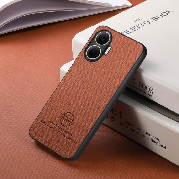 For Redmi Turbo 4 Pro Twill Fabric Leather Skin Back Phone Case
