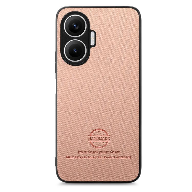 For Redmi Turbo 4 Pro Twill Fabric Leather Skin Back Phone Case