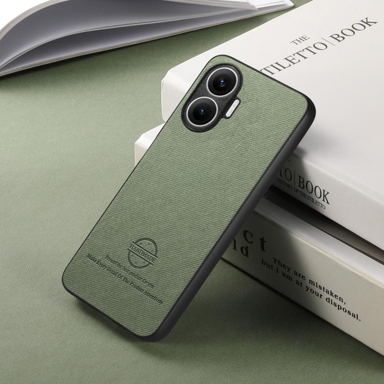 For Redmi Turbo 4 Pro Twill Fabric Leather Skin Back Phone Case